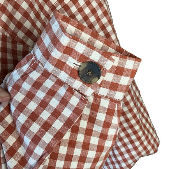 Levi's Woman's Cara Cotton Prep Jacket Size L Baked Clay Check Pattern NWT - Picture 7 of 16